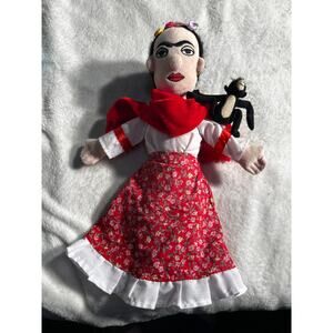 Frida Kahlo Little Thinker Plush Doll Unemployed Philosophers Guild Monkey